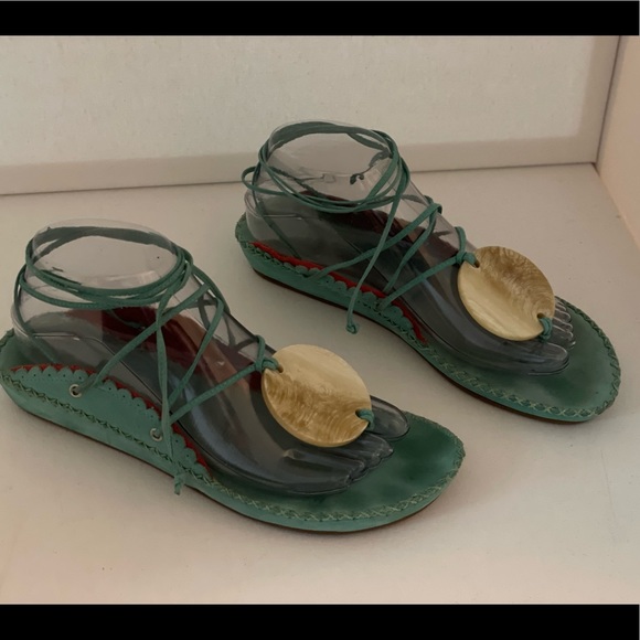 “BCBG” Gladiator Wrap Suede Sandals - Picture 3 of 8